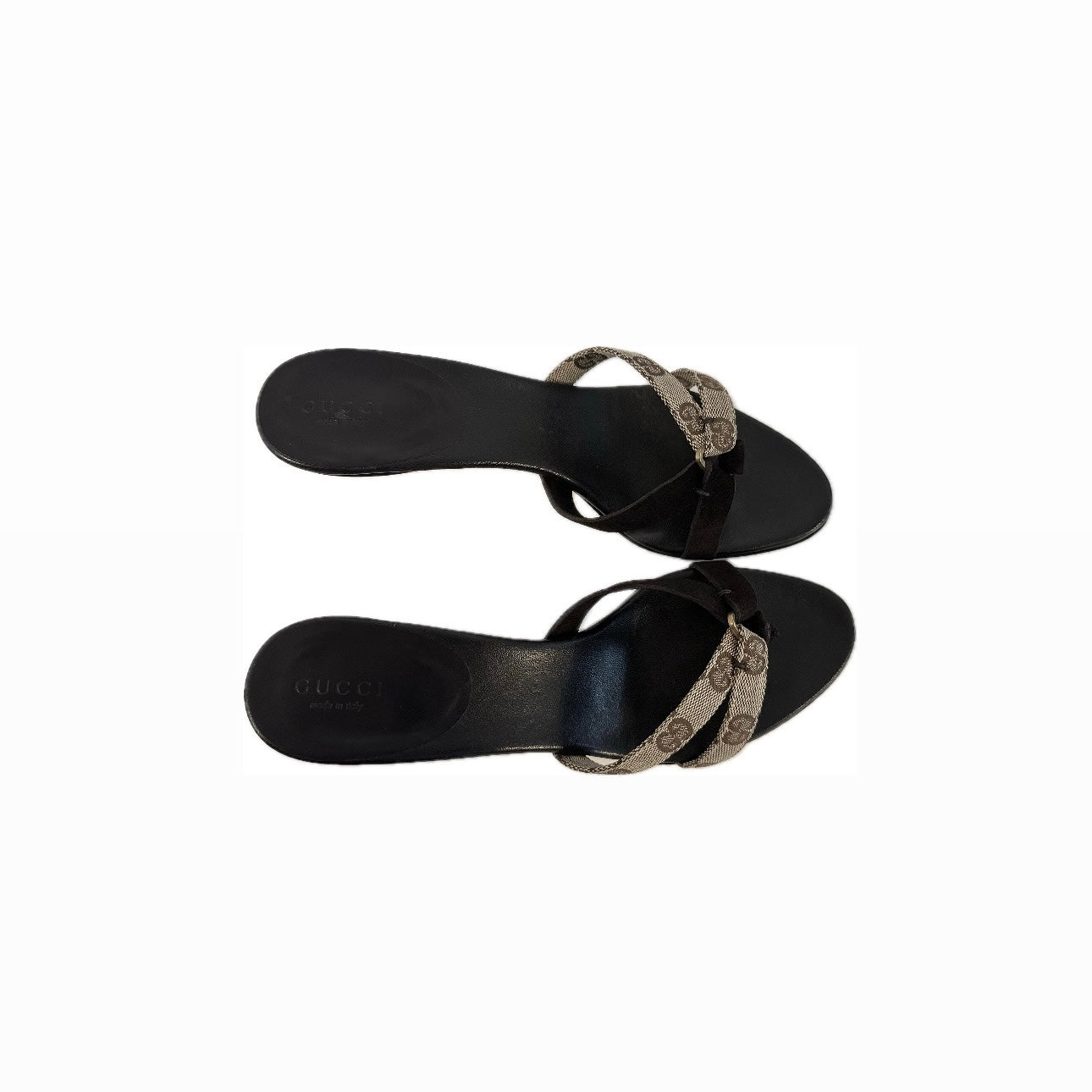 Gucci Monogram Thong Heels