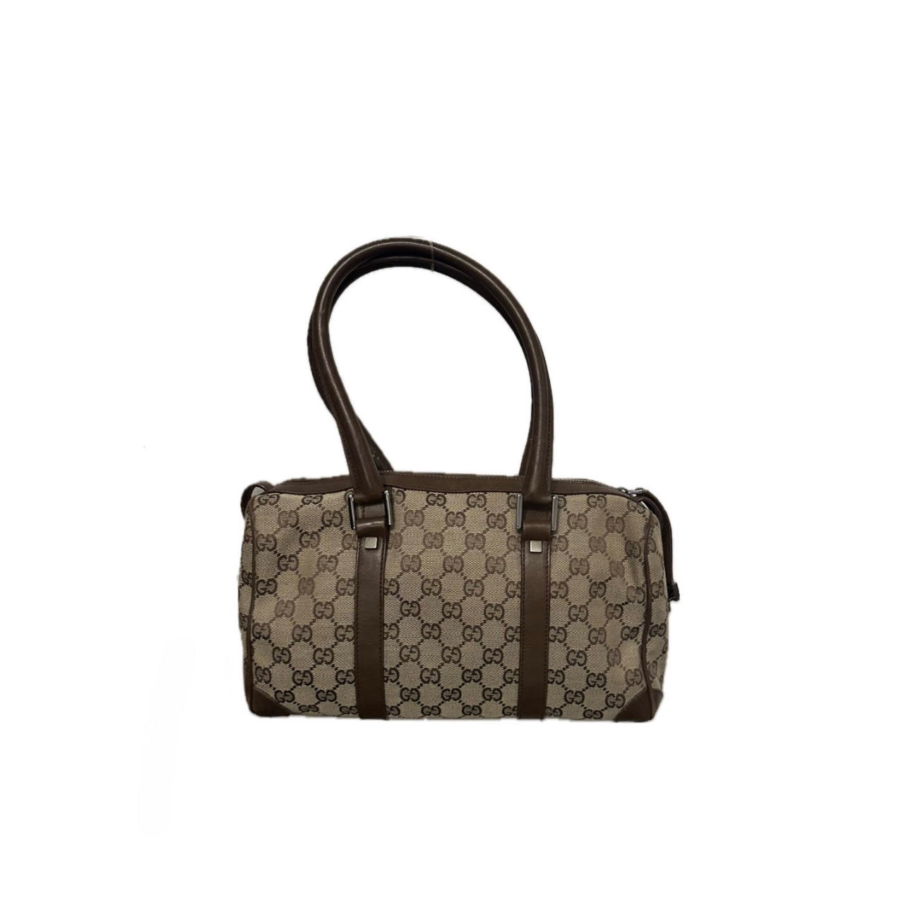 Gucci Monogram Barrel Boston Bag