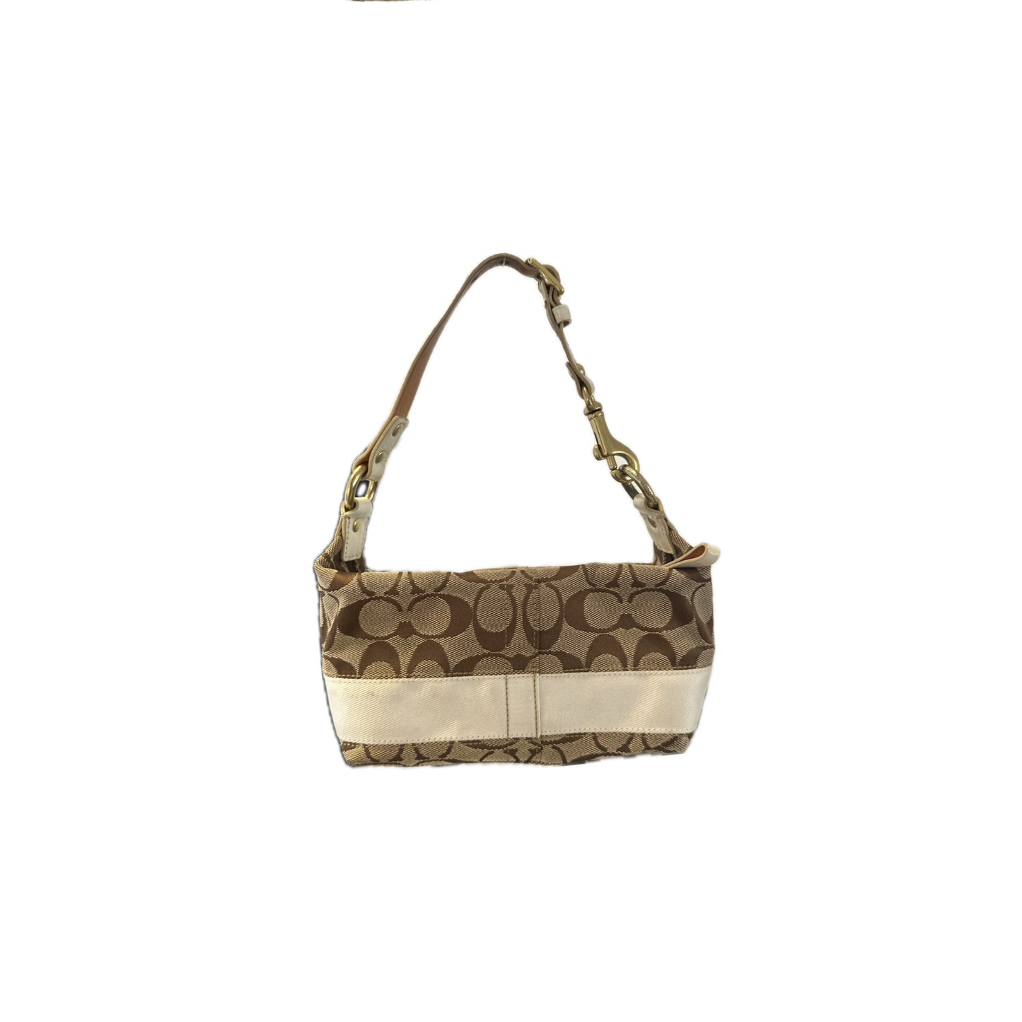Coach White Monogram Mini Shoulder Bag