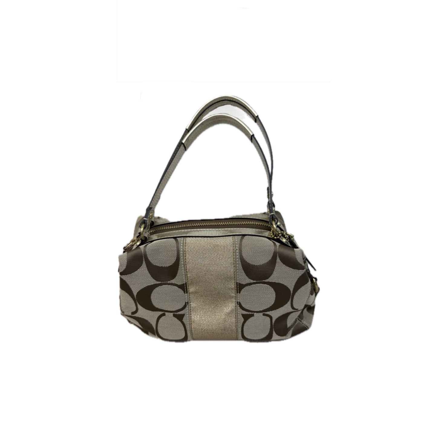 Coach Gold Stripe Monogram Bag