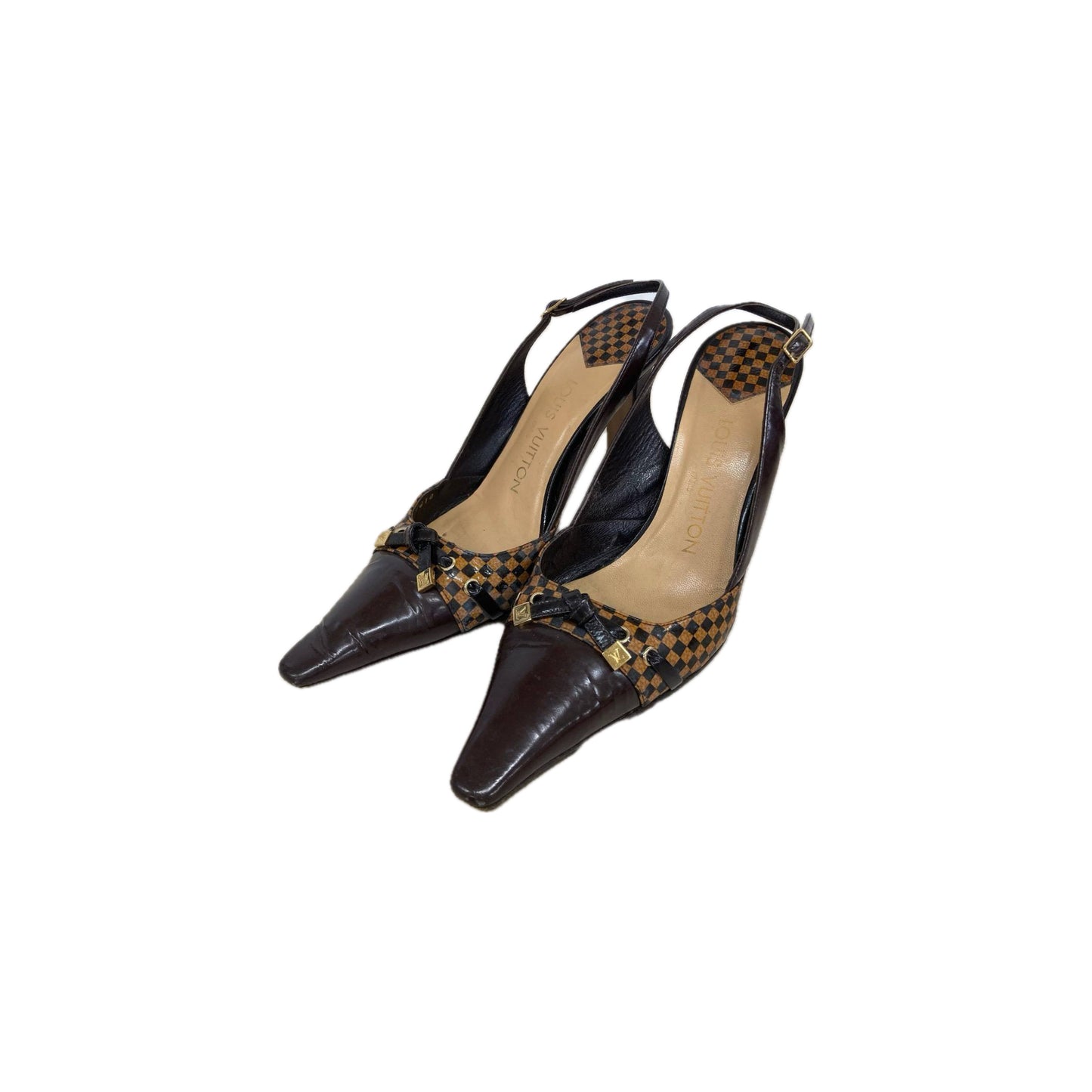 Louis Vuitton Slingback Ebene Heels