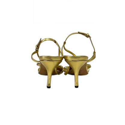 Gucci Tom Ford Gold Leather Heels