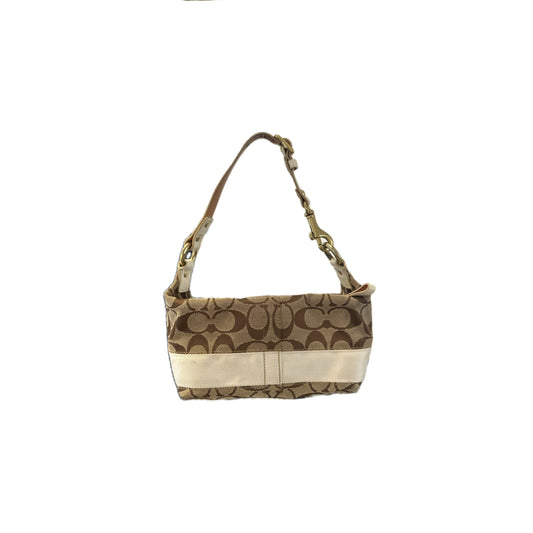 Coach White Monogram Mini Shoulder Bag