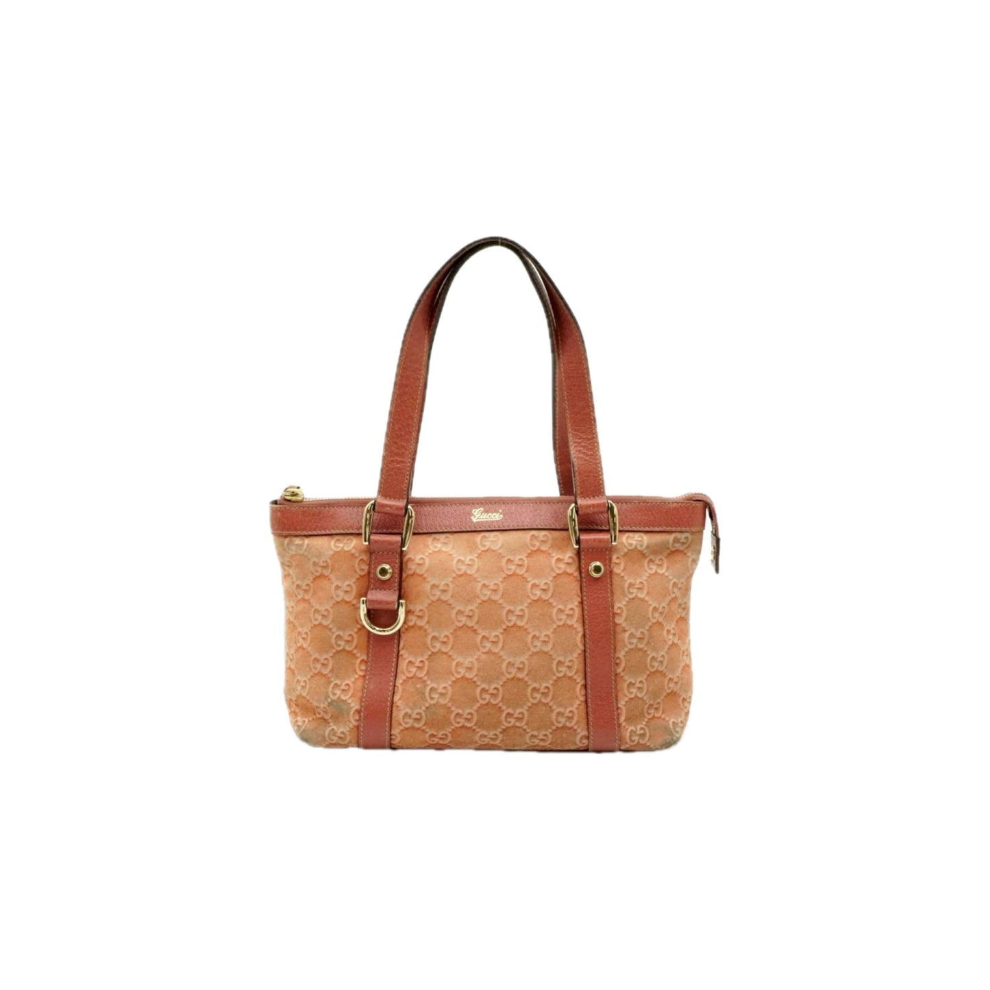 Gucci Abbey Suede Monogram Bag