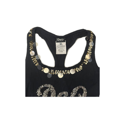 Dolce & Gabbana Sequin Logo Tank Top